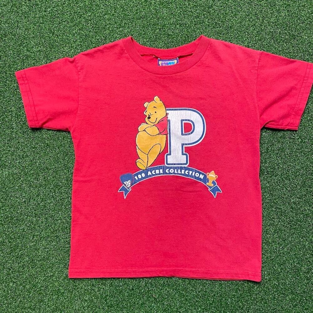 Vintage 90s Y2K Disney Winnie The Pooh 100 Acre Collection Graphic T Shirt Sz 7